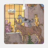 ヴィンテージおとぎ話、ブレーメンタウンミュージシャン、ハウマン メタルオーナメント (正面)