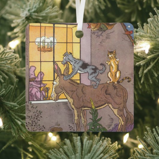 ヴィンテージおとぎ話、ブレーメンタウンミュージシャン、ハウマン メタルオーナメント (インサイチュ)