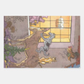 ヴィンテージおとぎ話、ブレーメンタウンミュージシャン、ハウマン ラッピングペーパーシート (正面)