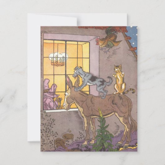 ヴィンテージおとぎ話、ブレーメンタウンミュージシャン、ハウマン 招待状 (正面)