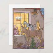 ヴィンテージおとぎ話、ブレーメンタウンミュージシャン、ハウマン 招待状 (正面/裏面)