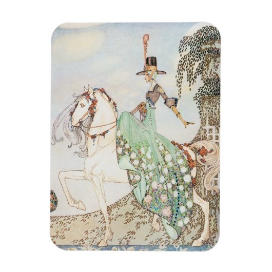 ヴィンテージおとぎ話、プリンセスミネット、ケイNielsen マグネット (縦)