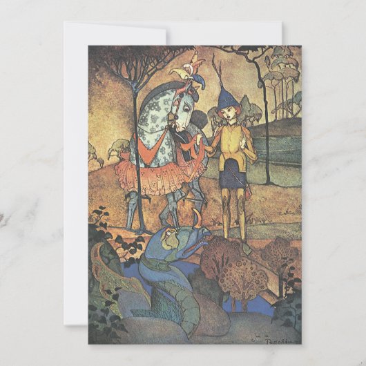 ヴィンテージおとぎ話、勇敢な騎士と竜 (正面)