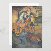 ヴィンテージおとぎ話、勇敢な騎士と竜 (正面/裏面)