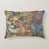 ヴィンテージおとぎ話、勇敢な騎士と竜 アクセントクッション (正面)