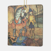 ヴィンテージおとぎ話、勇敢な騎士と竜 セラミックオーナメント (左)