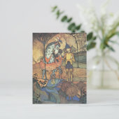 ヴィンテージおとぎ話、勇敢な騎士と竜 ポストカード (スタンド正面)