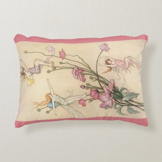 ヴィンテージおとぎ話、喜びに満ちた三霊 アクセントクッション (正面)