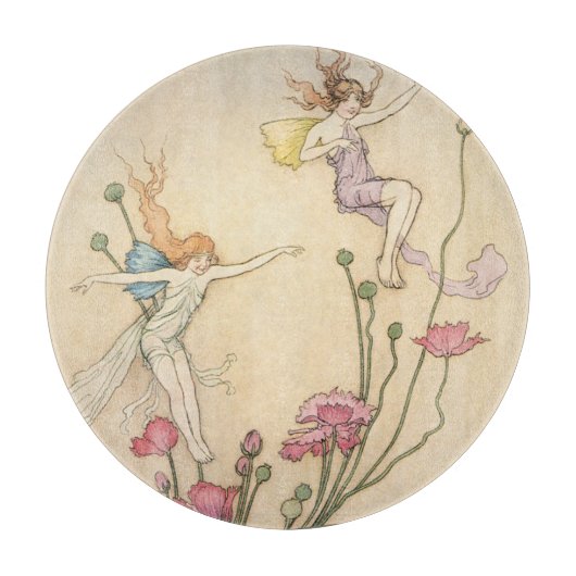 ヴィンテージおとぎ話、喜びに満ちた三霊 カッティングボード (正面)