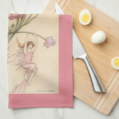 ヴィンテージおとぎ話、喜びに満ちた三霊 キッチンタオル (四つ折り)