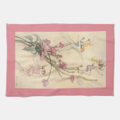 ヴィンテージおとぎ話、喜びに満ちた三霊 キッチンタオル (横)