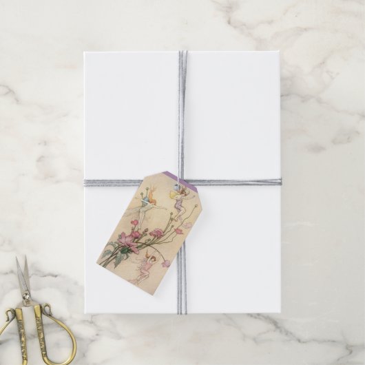 ヴィンテージおとぎ話、喜びに満ちた三霊 ギフトタグ (より糸付き)