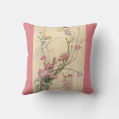 ヴィンテージおとぎ話、喜びに満ちた三霊 クッション (裏面)