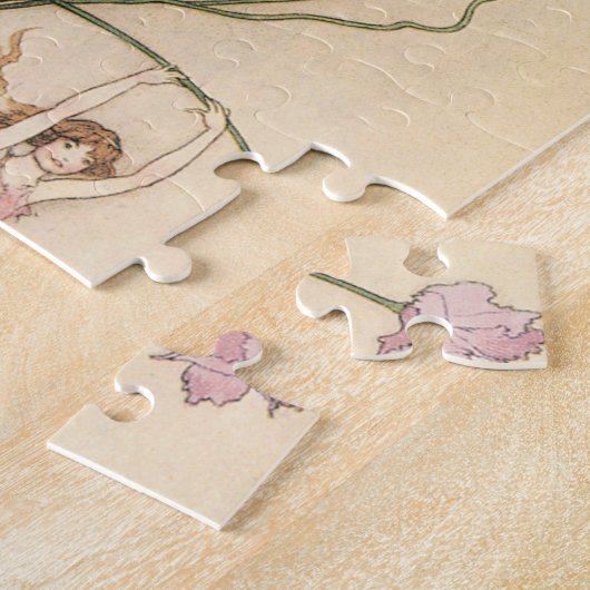 ヴィンテージおとぎ話、喜びに満ちた三霊 ジグソーパズル (側面)