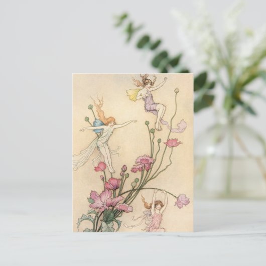 ヴィンテージおとぎ話、喜びに満ちた三霊 ポストカード (スタンド正面)