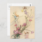 ヴィンテージおとぎ話、喜びに満ちた三霊 ポストカード (正面/裏面)