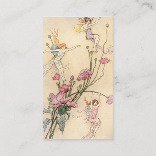 ヴィンテージおとぎ話、喜びに満ちた三霊 名刺 (裏面)