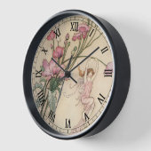 ヴィンテージおとぎ話、喜びに満ちた三霊 壁時計 (傾斜)