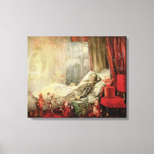 ヴィンテージおとぎ話、夢が作られる物 キャンバスプリント (正面)