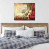 ヴィンテージおとぎ話、夢が作られる物 キャンバスプリント (インサイチュ (寝室))