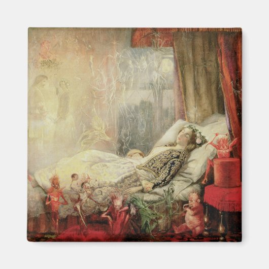 ヴィンテージおとぎ話、夢が作られる物 マグネット (正面)