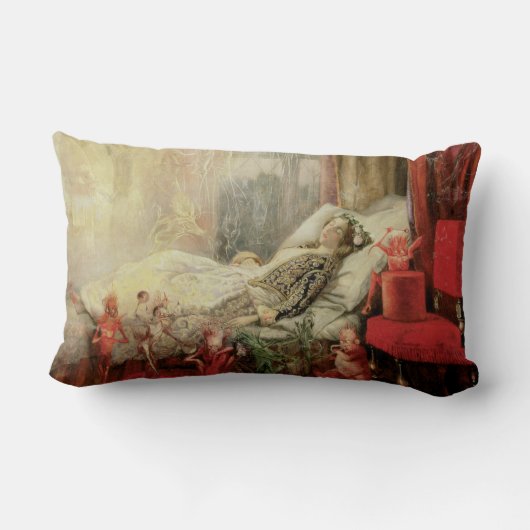 ヴィンテージおとぎ話、夢が作られる物 ランバークッション (裏面)
