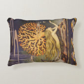 ヴィンテージおとぎ話、小さな人魚の海サンゴ アクセントクッション (正面)