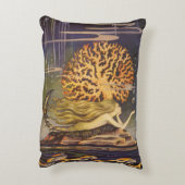 ヴィンテージおとぎ話、小さな人魚の海サンゴ アクセントクッション (裏面(縦))