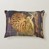 ヴィンテージおとぎ話、小さな人魚の海サンゴ アクセントクッション (裏面)