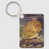 ヴィンテージおとぎ話、小さな人魚の海サンゴ キーホルダー (正面)