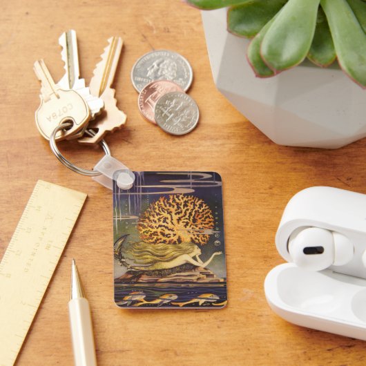 ヴィンテージおとぎ話、小さな人魚の海サンゴ キーホルダー (デスク)