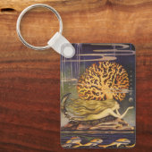 ヴィンテージおとぎ話、小さな人魚の海サンゴ キーホルダー (正面)