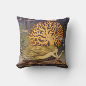 ヴィンテージおとぎ話、小さな人魚の海サンゴ クッション (正面)