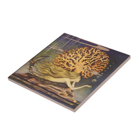 ヴィンテージおとぎ話、小さな人魚の海サンゴ タイル (側面)