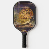 ヴィンテージおとぎ話、小さな人魚の海サンゴ ピックルボールラケット (裏面)