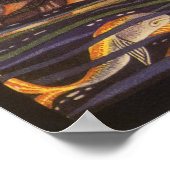 ヴィンテージおとぎ話、小さな人魚の海サンゴ ポスター (角)