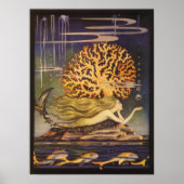 ヴィンテージおとぎ話、小さな人魚の海サンゴ ポスター (正面)