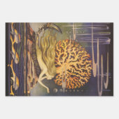 ヴィンテージおとぎ話、小さな人魚の海サンゴ ラッピングペーパーシート (正面2)