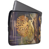 ヴィンテージおとぎ話、小さな人魚の海サンゴ ラップトップスリーブ (正面右)