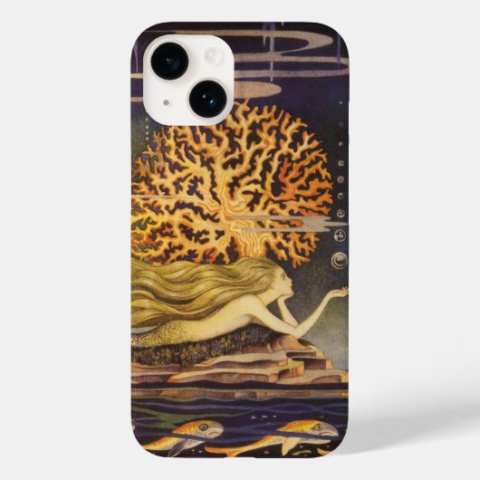 ヴィンテージおとぎ話、小さな人魚の海サンゴ Case-Mate iPhoneケース (裏面)