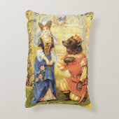 ヴィンテージおとぎ話、美しいと獣 アクセントクッション (裏面(縦))