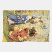 ヴィンテージおとぎ話、美しいと獣 キッチンタオル (横)