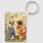 ヴィンテージおとぎ話、美しいと獣 キーホルダー (裏面)