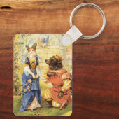 ヴィンテージおとぎ話、美しいと獣 キーホルダー (裏面)