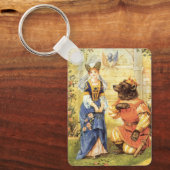 ヴィンテージおとぎ話、美しいと獣 キーホルダー (正面)