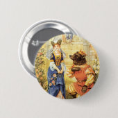 ヴィンテージおとぎ話、美しいと獣 缶バッジ (正面&裏面)