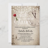 ヴィンテージおとぎ話as古い時間ブライダルシャワー 招待状 (正面)