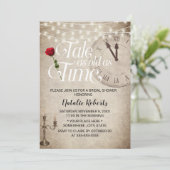 ヴィンテージおとぎ話as古い時間ブライダルシャワー 招待状 (スタンド正面)