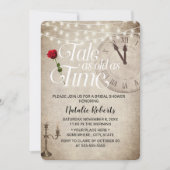 ヴィンテージおとぎ話as古い時間ブライダルシャワー 招待状 (正面)