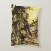 ヴィンテージおとぎ話Band of Workmen by Rackham アクセントクッション (裏面(縦))